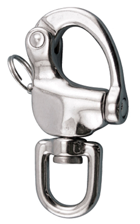 SNAP SHACKLE W/SWIVEL STAINLESS