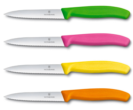 KNIFE PARING 4" SERRATED (COLORS)