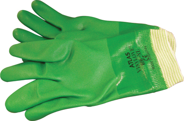 ATLAS GLOVE PVC DIPPED KNIT CUFF GREEN (PAIR, DOZEN OR CASE OF 72)