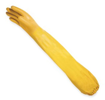 ATLAS GLOVE SUPER FLEX NITRILE YELLOW 26" LONG (BY PAIR OR 6 PACK)
