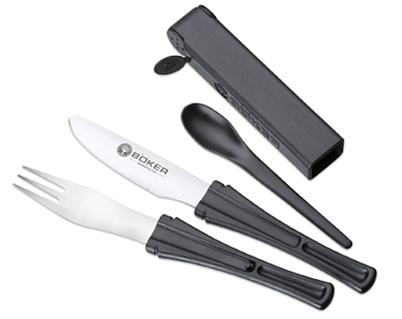KNIFE/FORK/SPOON KIT WITH SALT & PEPPER