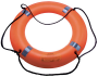 24" ORANGE RING BUOY WITH REFLECTIVE TAPE USCG APPROVED