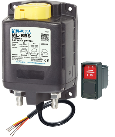 BLUE SEA 7702 SOLENOID ML500A 24V RBS WITH MAN CONTROL