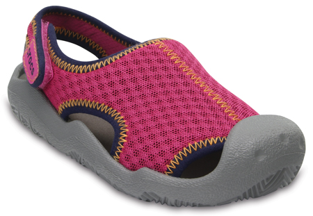 CROC SWIFTWATER SANDAL KIDS PINK/SMOKE SIZE C12