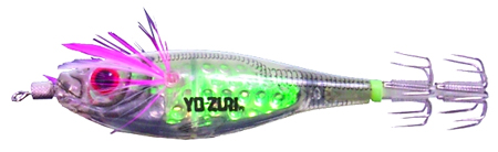 SQUID JIG LUMINOUS GREEN 3/16 oz. 3.5"