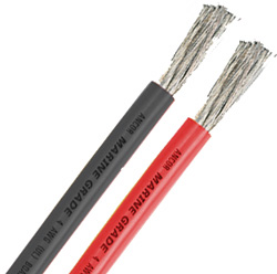ANCOR 114502 BATTERY CABLE #2 RED TINNED 25' REEL