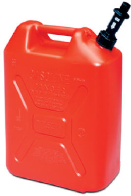 GAS FUEL CONTAINER MILITARY JERRY CAN RED SPILL PROOF 5 GALLON