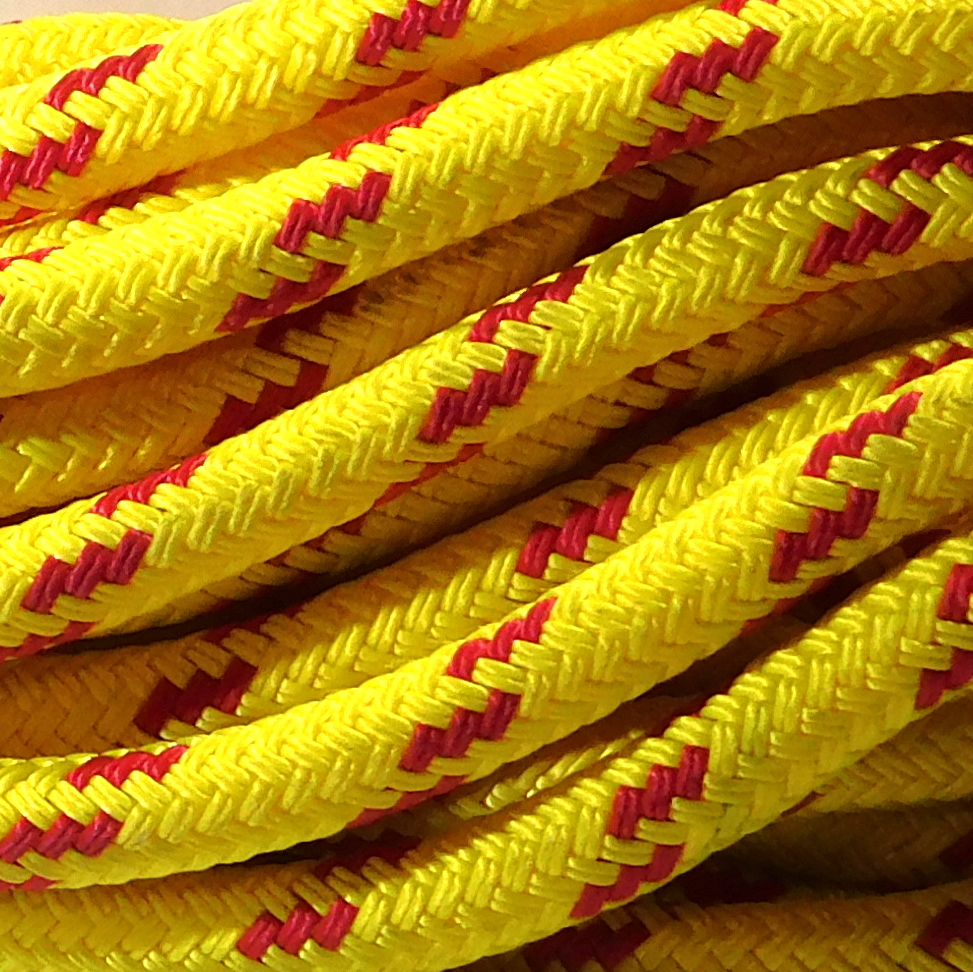 DINGHY TOW ROPE YELLOW (BLUE OR RED FLECK)