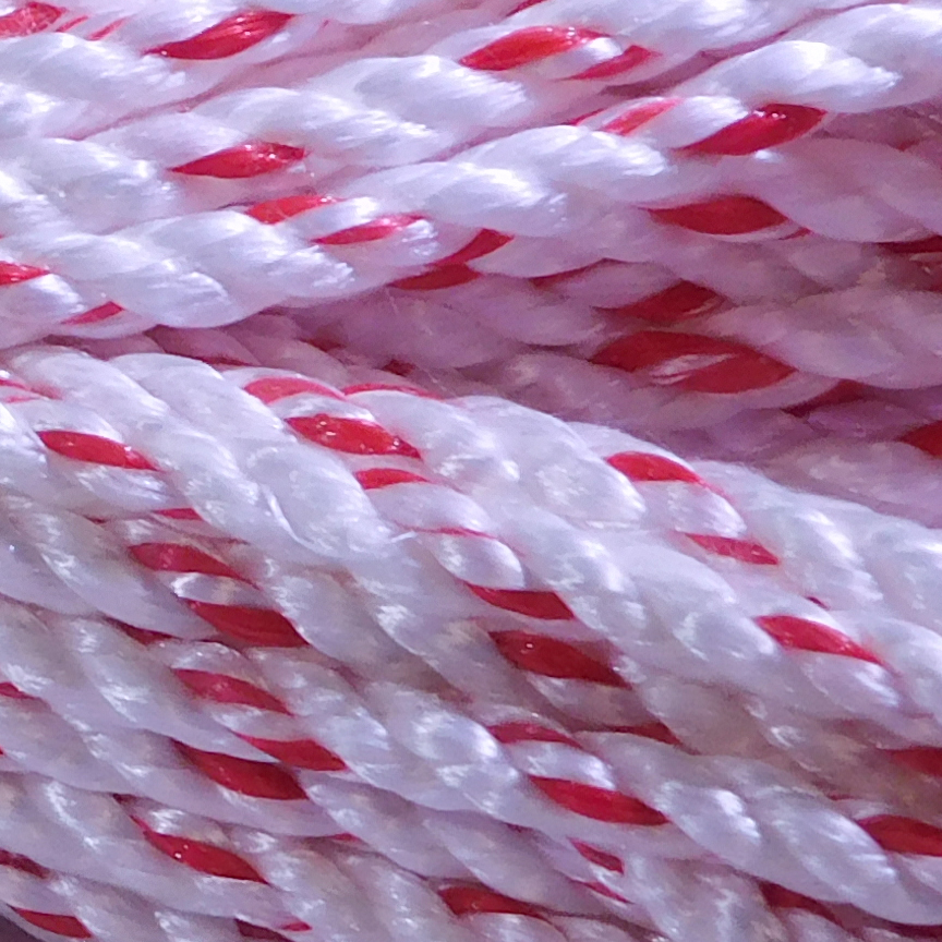 Shop R&W Rope 10MM MARLIN X 356FT (WHITE W/ RED TRACER) - CUT