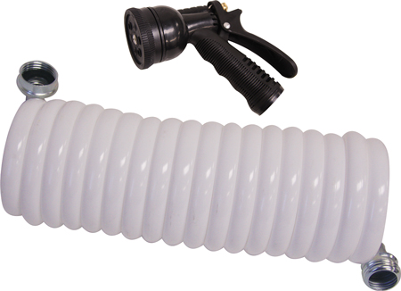 HOSE COIL 15' SKY WHITE WATER NOZZLE