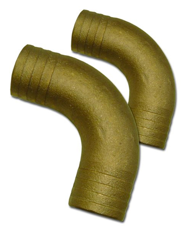 BUCK ALGONQUIN ADAPTER HOSE TO HOSE BRONZE 90 DEGREE 1-1/2"