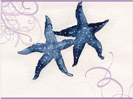 DOUBLE STARFISH NOTE CARDS