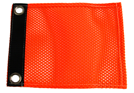 FLAG LOBSTER MARKER 7" X 9" ORANGE NYLON