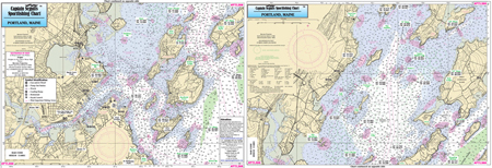 CHART PORTLAND ME CAPT SEGULLS LAMINATED 12" X 18"