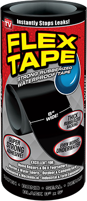 FLEX SEAL RUBBERIZED  TAPE BLACK 8" X 5'