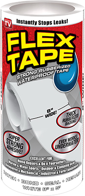 FLEX SEAL RUBBERIZED TAPE WHITE  8" X 5'