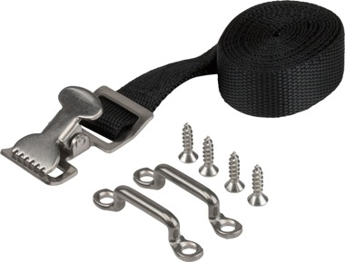 SEA DOG GAS TANK STRAP NYLON STRAP KIT WITH BUCKLE AND HARDWARE  1" X 6'