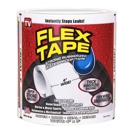 FLEX SEAL TAPE 4" X 5' WHITE