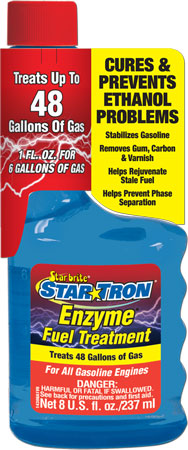 STAR TRON&REG: GAS FUEL TREATMENT 8 OZ TREATS 48 GALLONS