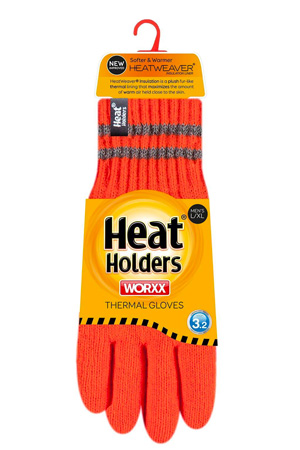 MENS HEAT HOLDER THERMAL GLOVES ASSORTED COLORS M/L
