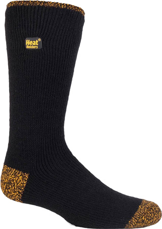 HEAT HOLDER THERMAL SOCK MENS SZ 7-12 BLACK/YELLOW