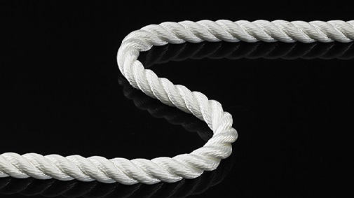 ROPE POLYESTER 3 STRAND WHITE 9/16 X 60