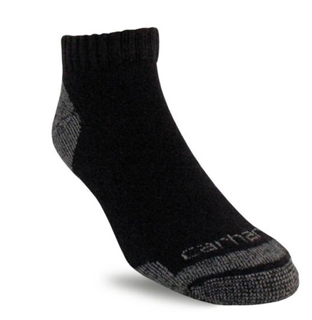 CARHARTT MENS SOCKS COTTON LOW CUT BLACK SIZE LARGE