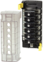 BLUE SEA 5052 FUSE BLOCK ST-CLB 6 CIR INDEPENDENT GRD WITH CVR