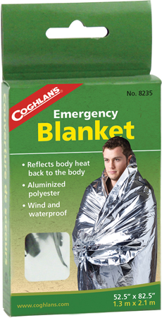 BLANKET EMERGENCY 82.5" X 52" SILVER