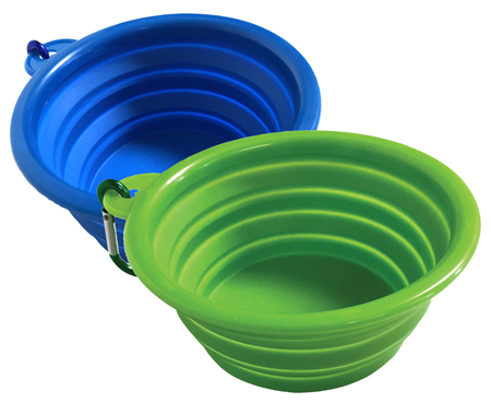 POP UP SILICONE PET BOWL ASSORTED COLORS