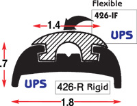 PVC RUB RAIL BLACK USES INSERT #DWP-426-IF