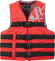 FULL THROTTLE LIFE JACKET TYPE III NYLON RED ADULT LARGE TO X-LARGE