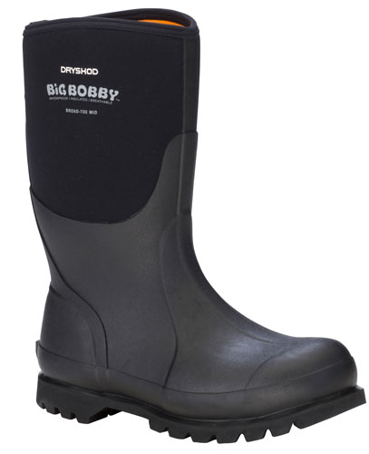 BOOT BIG BOBBY 13" MID WIDE CALF BLK SIZE 13