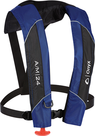 ONYX LIFEVEST TYPE lll INFLATABLE AUTOMATIC/MANUAL ADULT UNIVERSAL BLUE