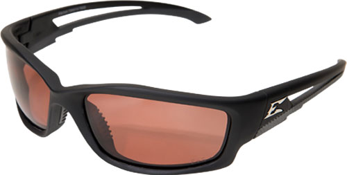 EDGE SAFETY EYEWEAR KAZBEK BLACK FRAME/POLARIZED COPPER DRIVING LENS