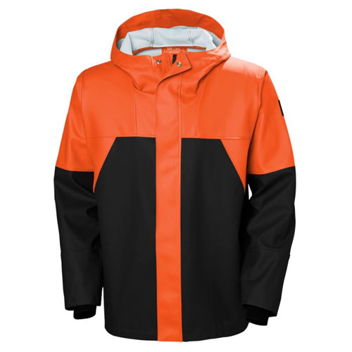 HELLY HANSON STORM JACKET ORANGE/BLACK NEOPRENE CUFFS SMALL