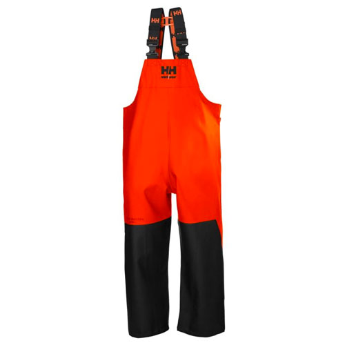 HELLY HANSON STORM BIB PANTS ORANGE/BLACK MEDIUM