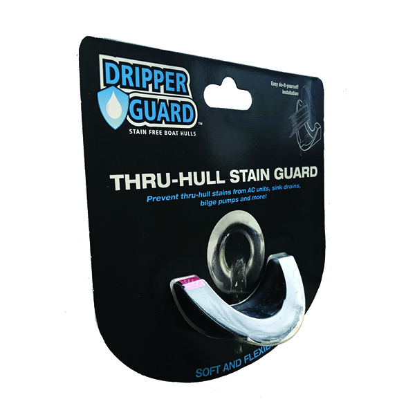 DRIPPER GUARD LARGE WHITE THRU-HULL STAIN GUARD FITS 1 7/8"-2 5/8"