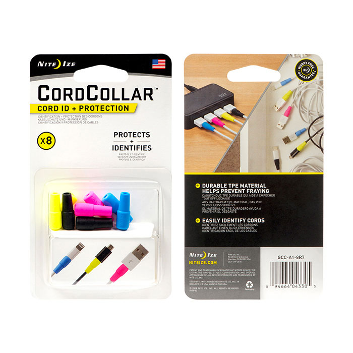 CORDCOLLAR CORD PROTECTOR 8PK ASSORTED