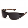 SAFETY GLASSES ANTI-FOG GREY WITH BLACK & TAN FRAMES