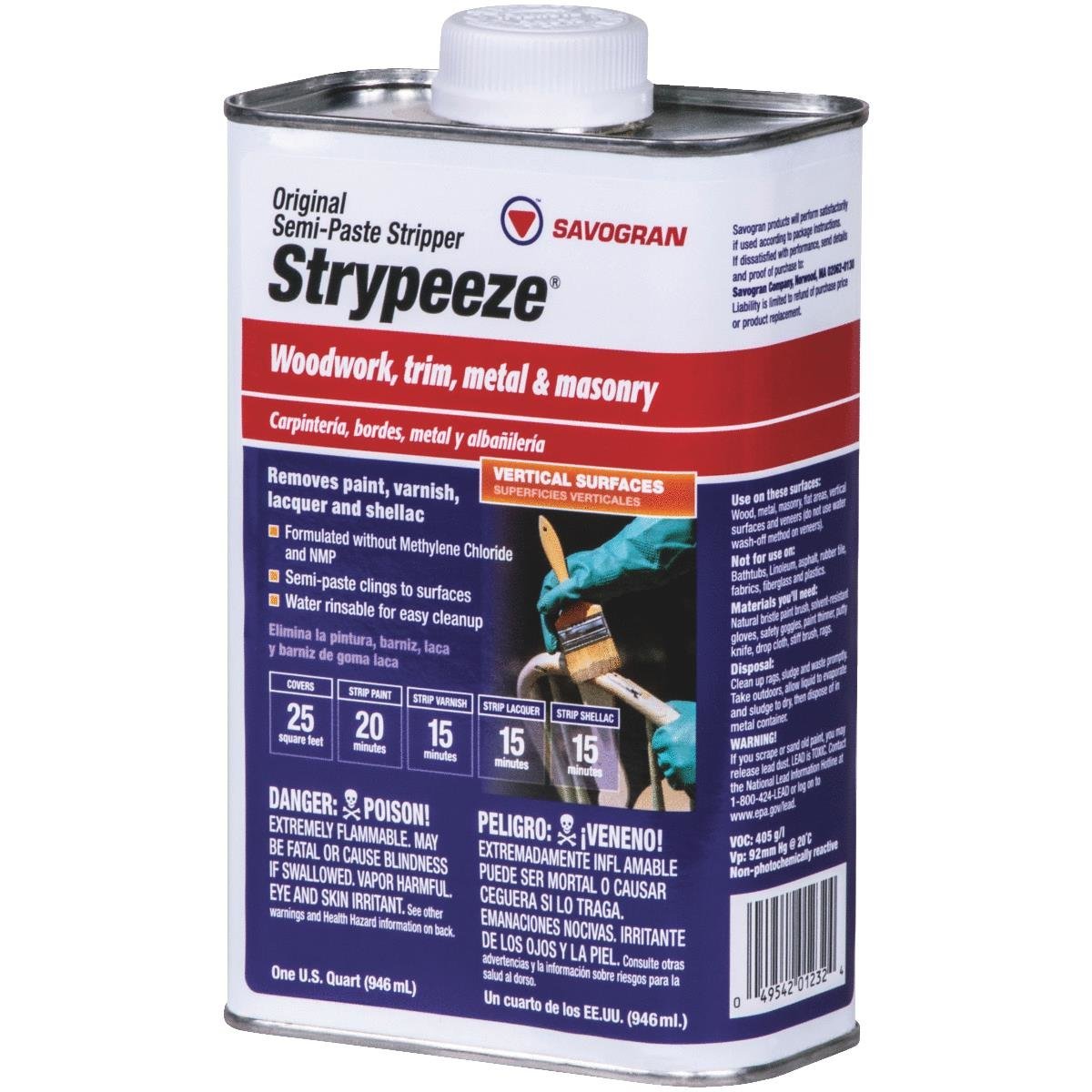 PAINT REMOVER STRYPEEZE SEMI-PASTE QUART