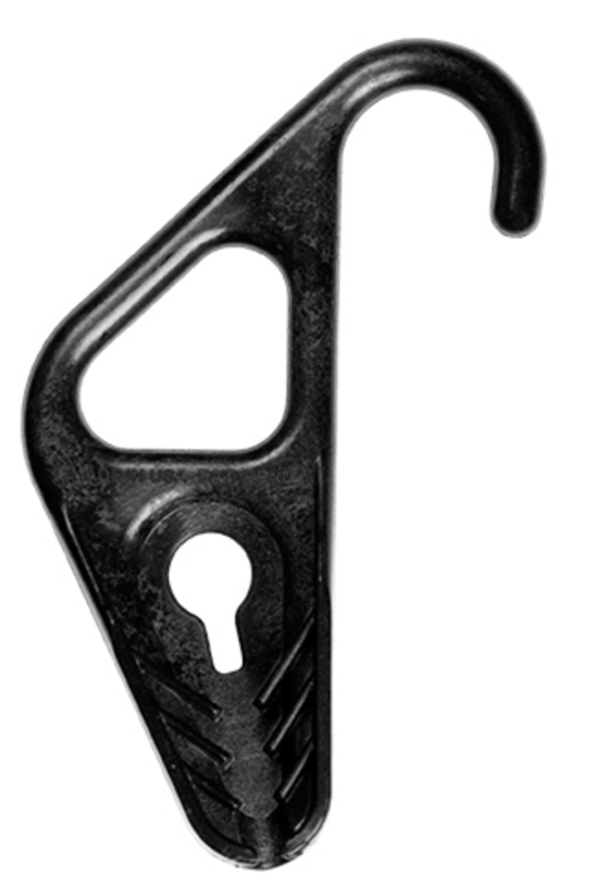 5/16" NYLON HOOK END BLACK