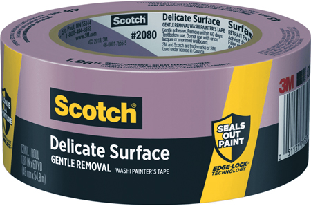 3M SCOTCH DELICATE SURFACE MASKING TAPE #2080 EDGE LOCK 1.41" X 60 YD