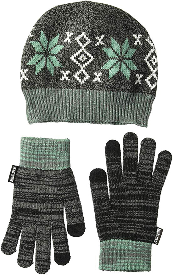 WOMENS HAT AND GLOVE SET ASSORTED COLORS