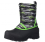 ICICLE KIDS BOOT BLACK-GREEN ZIP UP THINSULATE -25 DEGREES SIZE 10
