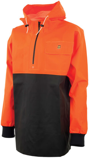 GUY COTTEN CHINOOK ORANGE/BLACK QUARTER ZIP JACKET LARGE
