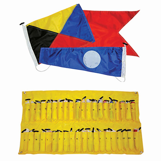 INTERNATIONAL CODE FLAG SET 40 FLAGS IN A CASE