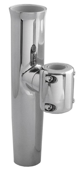 TACO MARINE STAINLESS STEEL CLAMP-ON ROD HOLDER FOR 7/8" & 1" TUBE