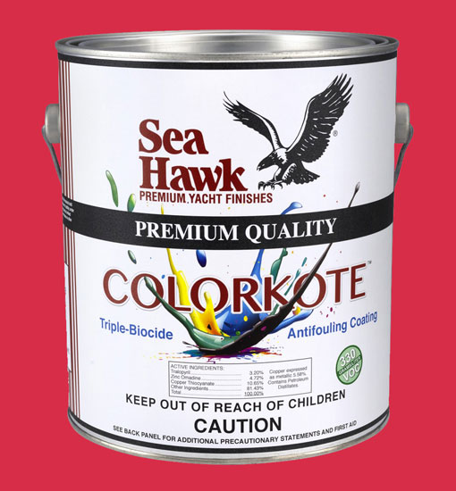 SEA HAWK ANTIFOULING PAINT COLORKOTE RED QUART
