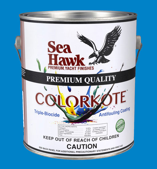 SEA HAWK ANTIFOULING PAINT COLORKOTE BLUE QUART